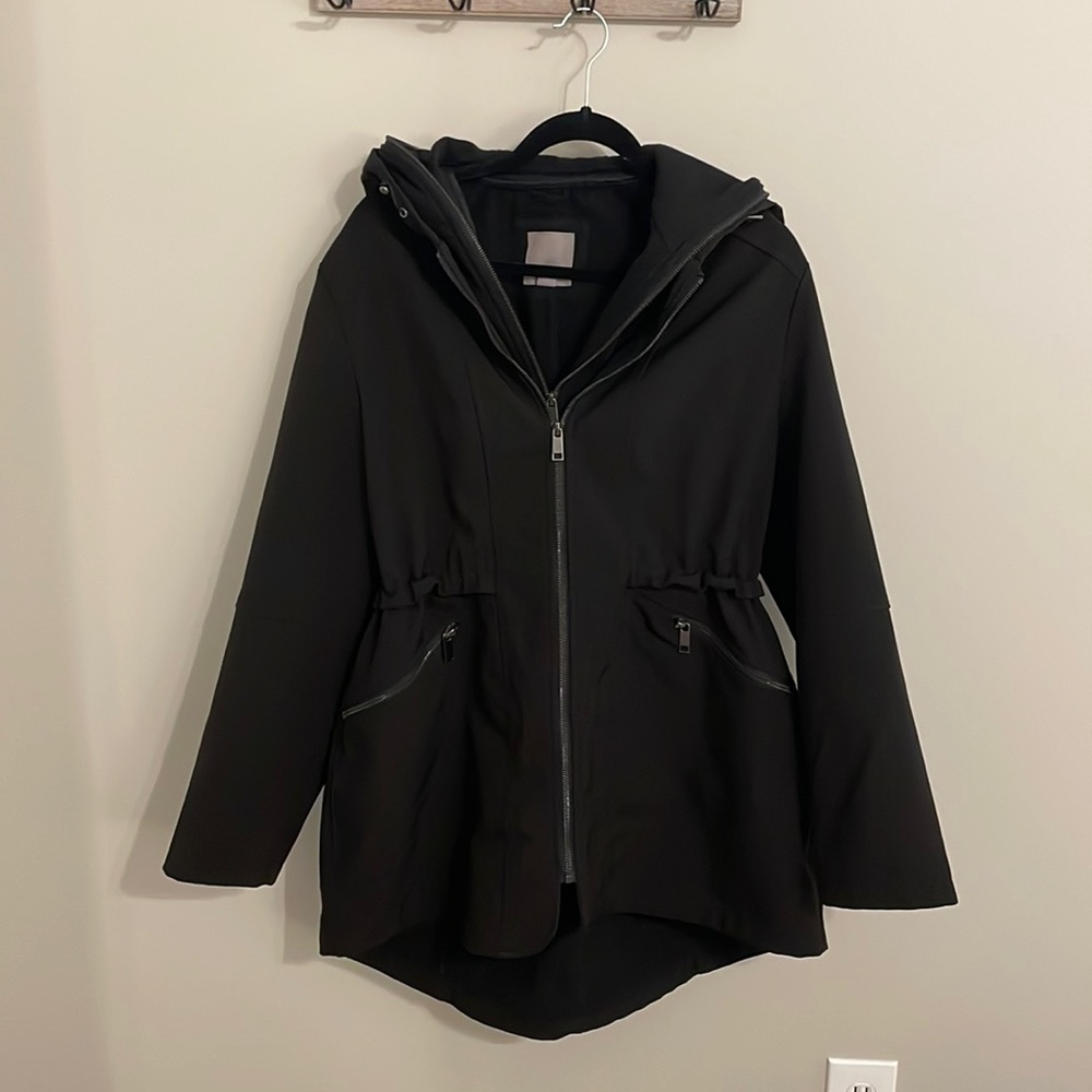 Women’s Black Falls Creek Heavy Waterproof Zipper Jacket size Large